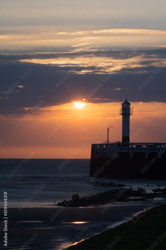 lighthouse at sunset