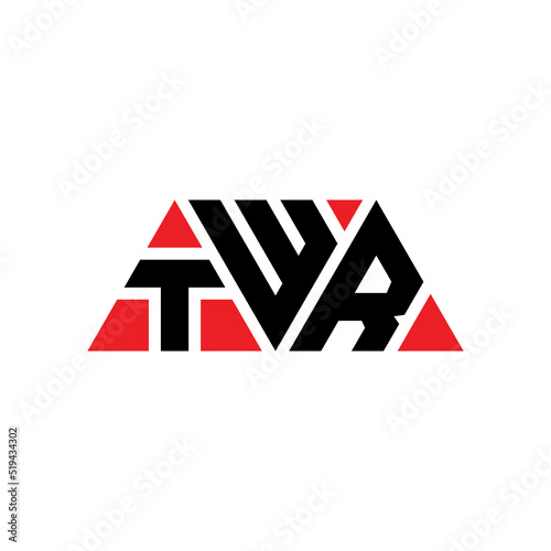 TWR triangle letter logo design with triangle shape. TWR triangle logo design monogram. TWR triangle vector logo template with red color. TWR triangular logo Simple, Elegant, and Luxurious Logo...