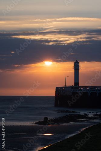 lighthouse at sunset