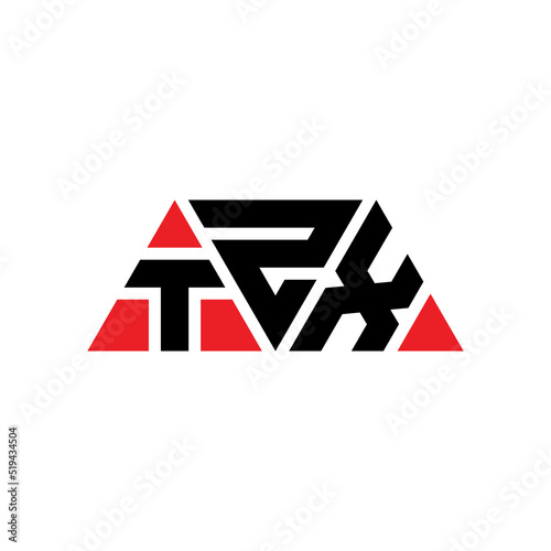 TZX triangle letter logo design with triangle shape. TZX triangle logo design monogram. TZX triangle vector logo template with red color. TZX triangular logo Simple, Elegant, and Luxurious Logo...