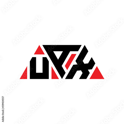 UAX triangle letter logo design with triangle shape. UAX triangle logo design monogram. UAX triangle vector logo template with red color. UAX triangular logo Simple, Elegant, and Luxurious Logo...