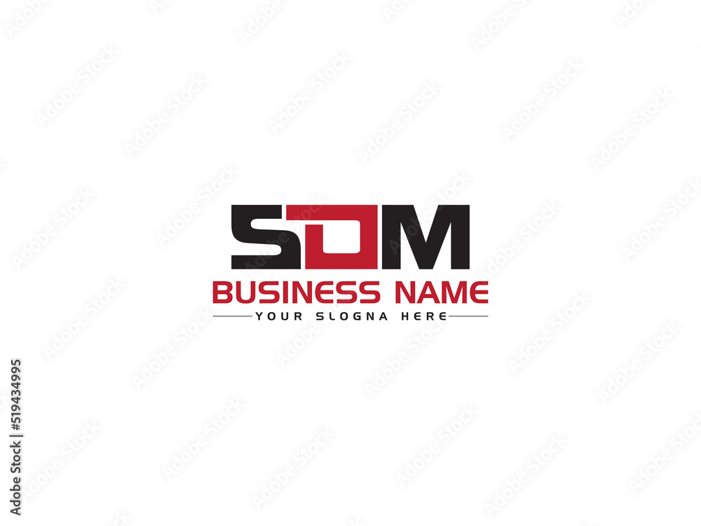 Letter SOM Logo Icon, Creative SO s o m Letter Logo Icon Vector With Colorful Three Letter Design For Brand