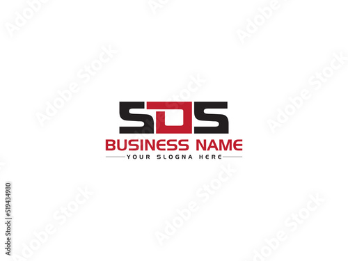 Letter SOS Logo Icon, Creative SO s o s Letter Logo Icon Vector With Colorful Three Letter Design For Brand
