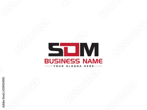 Letter SOM Logo Icon, Creative SO s o m Letter Logo Icon Vector With Colorful Three Letter Design For Brand