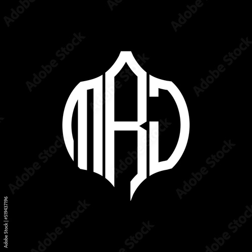 MRJ letter logo. MRJ best black background vector image. MRJ Monogram logo design for entrepreneur and business.
 photo