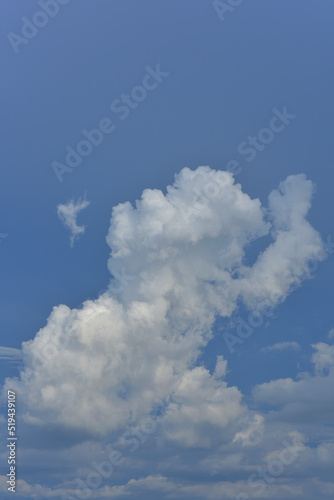 Beautiful sky. Cumulonimbus cloud and cirrus cloud