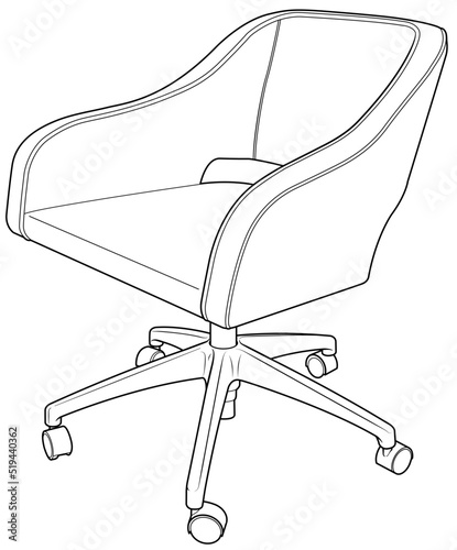 Swiveling office chair