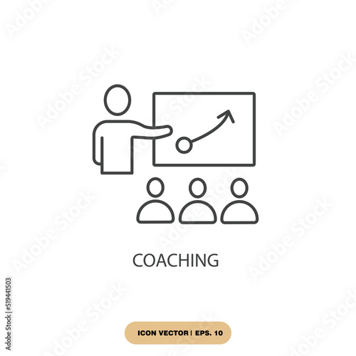 coaching icons  symbol vector elements for infographic web