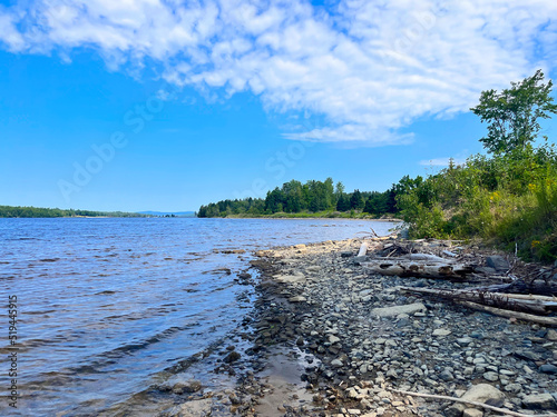 View of Mactaquac park on the Saint John River near Fredericton New Brunswick,. Canada