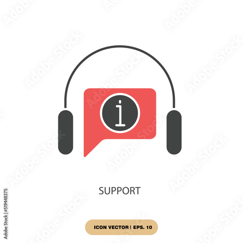 support icons  symbol vector elements for infographic web