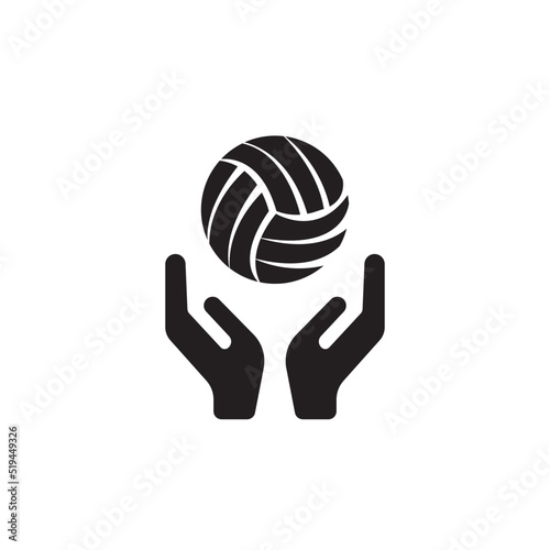 volleyball icon logo vector design template