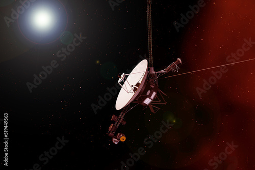Research probe in outer space. Elements of this image furnished by NASA photo