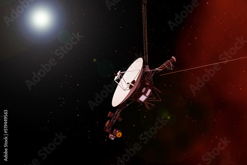 Fototapeta Naklejka Na Ścianę i Meble -  Research probe in outer space. Elements of this image furnished by NASA