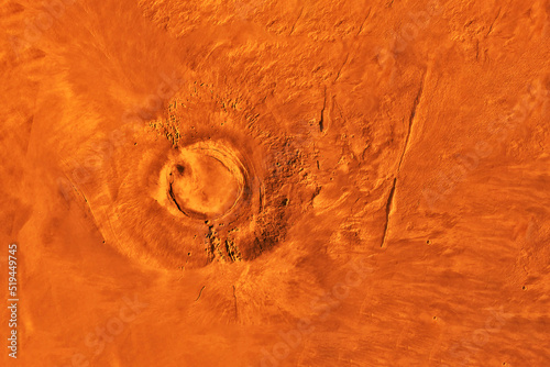 Fototapeta Naklejka Na Ścianę i Meble -  Volcano on the planet Mars. Elements of this image furnished by NASA