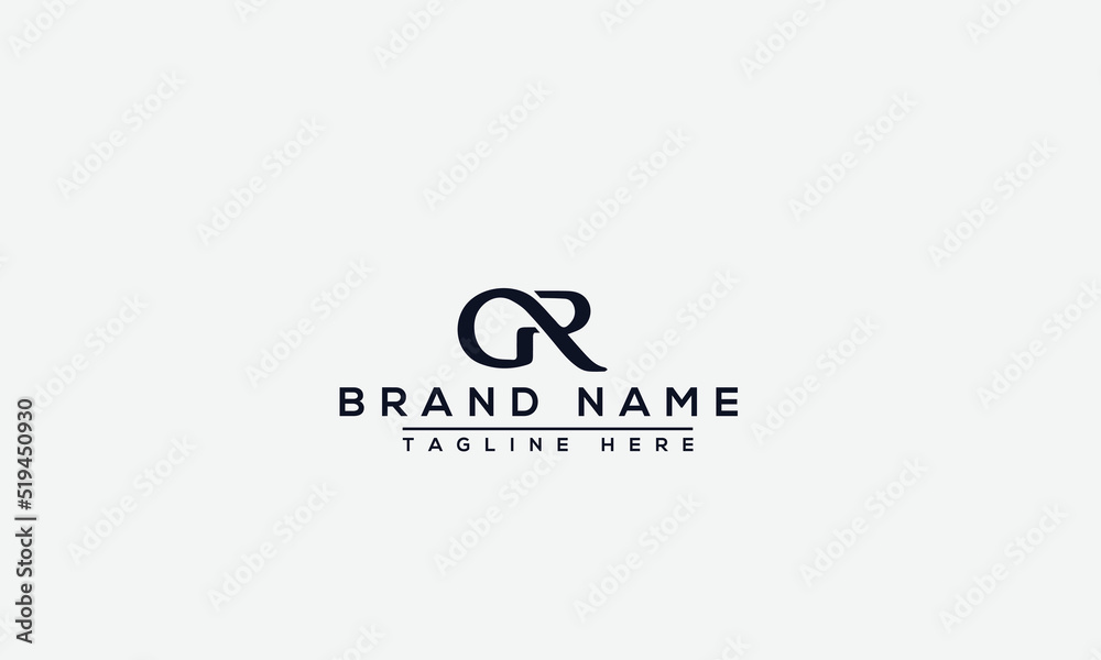 Logo design letter GR . Elegant modern. Vector template. - obrazy, fototapety, plakaty 