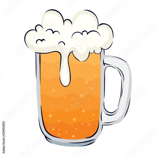 beer jar with foam