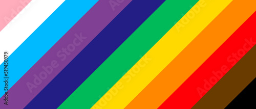 Pride background with LGBTQ pride flag colours. Rainbow stripes vector background.