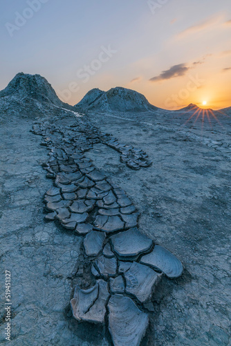 Mud volcanoes in the mounta...