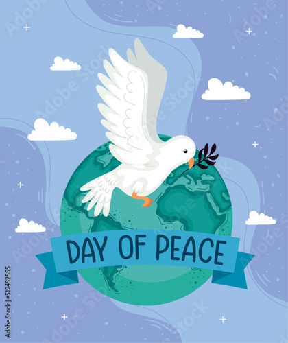 day of peace lettering card