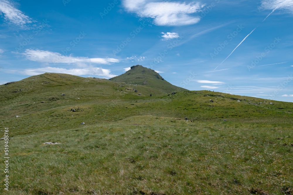 Fototapeta premium The peak of beinn tulaichean munro in Scottish Trossachs National Park.