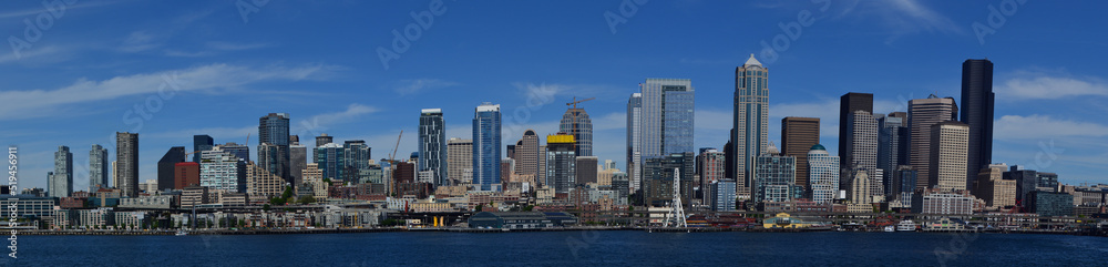 Seattle, Washington waterfront and skyline cityscape panorama