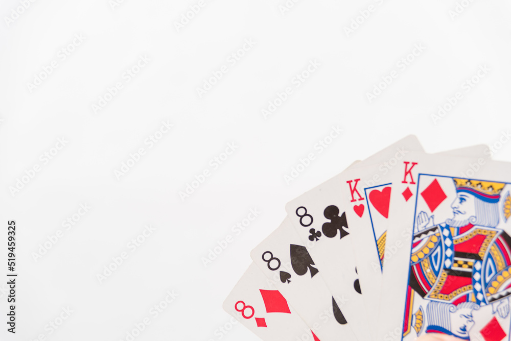 card cards of different colors in fan card cards of different colors in fan