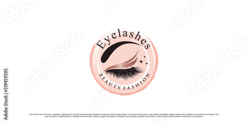 Eyelash extension logo design for women beauty salon with modern concept Premium Vector