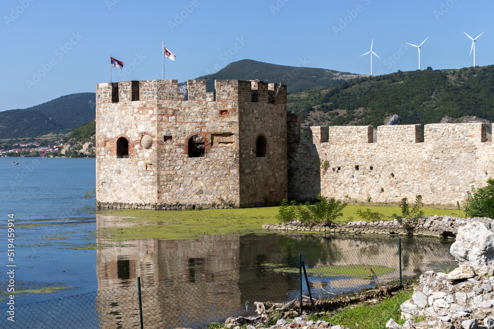 Golubac Fortress at the coast of Danube River, Serbia