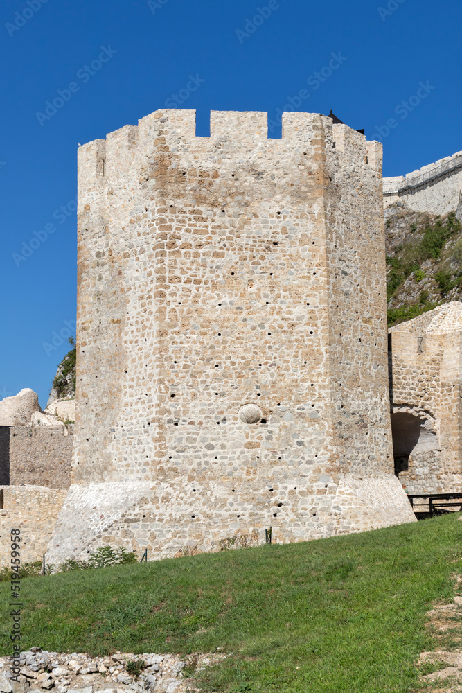 Golubac Fortress at the coast of Danube River, Serbia