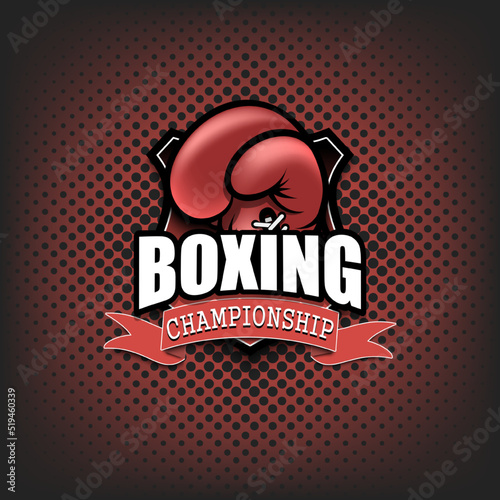 Boxing logo template design