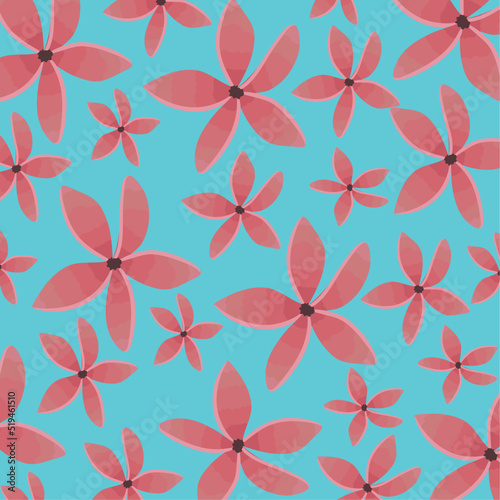 pink flowers garden pattern
