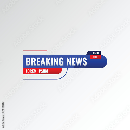 Breaking News Design Symbol For Digital Media