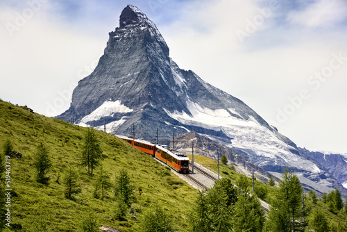 Fototapeta Gornergrat Train and Matterhorn