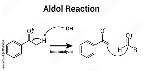 Aldol reaction with the mechanism. Aldol reaction.