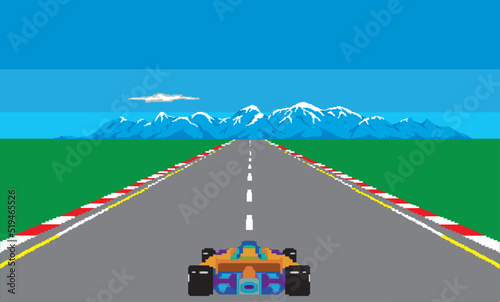 8-Bit Pixel Retro Race Game 