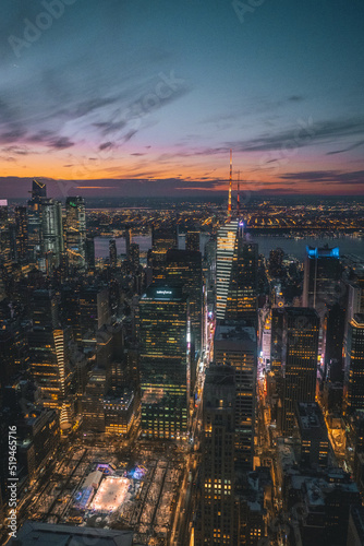 New York High Shot at Night
