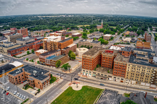 Aerial View of Fort Dodge, Iowa in Summer