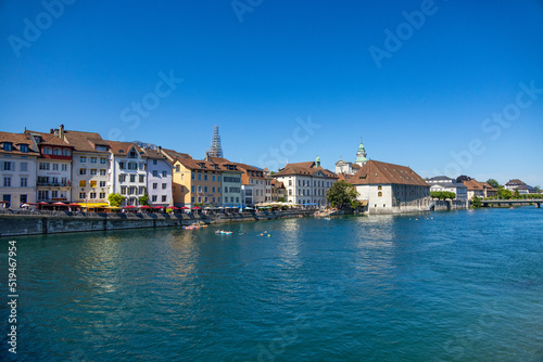 River Aare in the city of Soloturn in Switzerland - travel photography © 4kclips