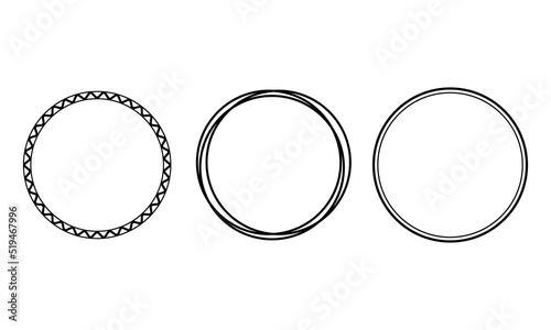 Circle Frame Sketch Circle Vector and Clip art