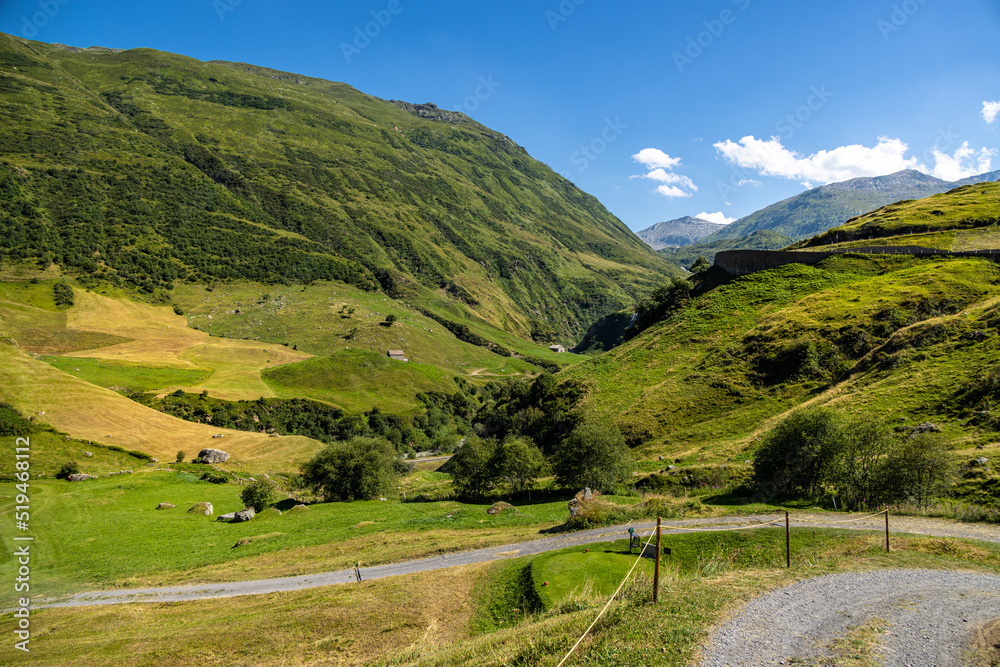 Great scenery on the Furka Pass in Switzerland - travel photography