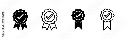 Approved icon vector. Certified Medal Icon