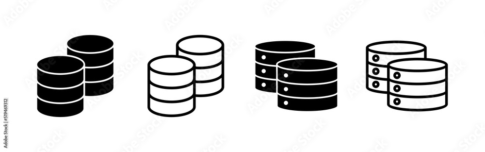 Database icon vector. database sign and symbol Database icon vector. database sign and symbol