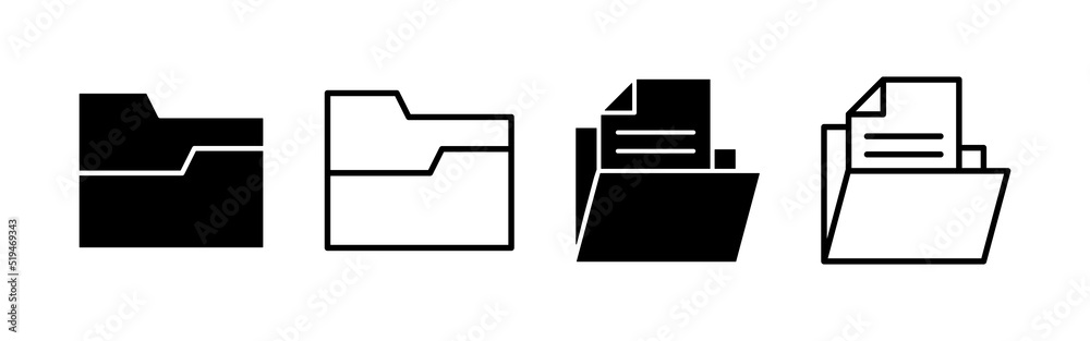 Folder icon vector. folder sign and symbol Folder icon vector. folder sign and symbol
