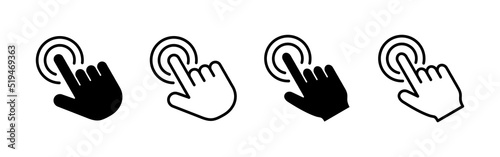 Hand click icon vector. pointer sign and symbol. hand cursor icon