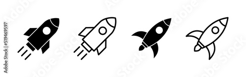 Rocket icon vector. Startup sign and symbol. rocket launcher icon