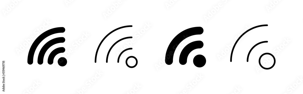Wifi icon vector. signal sign and symbol. Wireless icon Wifi icon vector. signal sign and symbol. Wireless icon