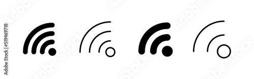 Wifi icon vector. signal sign and symbol. Wireless icon