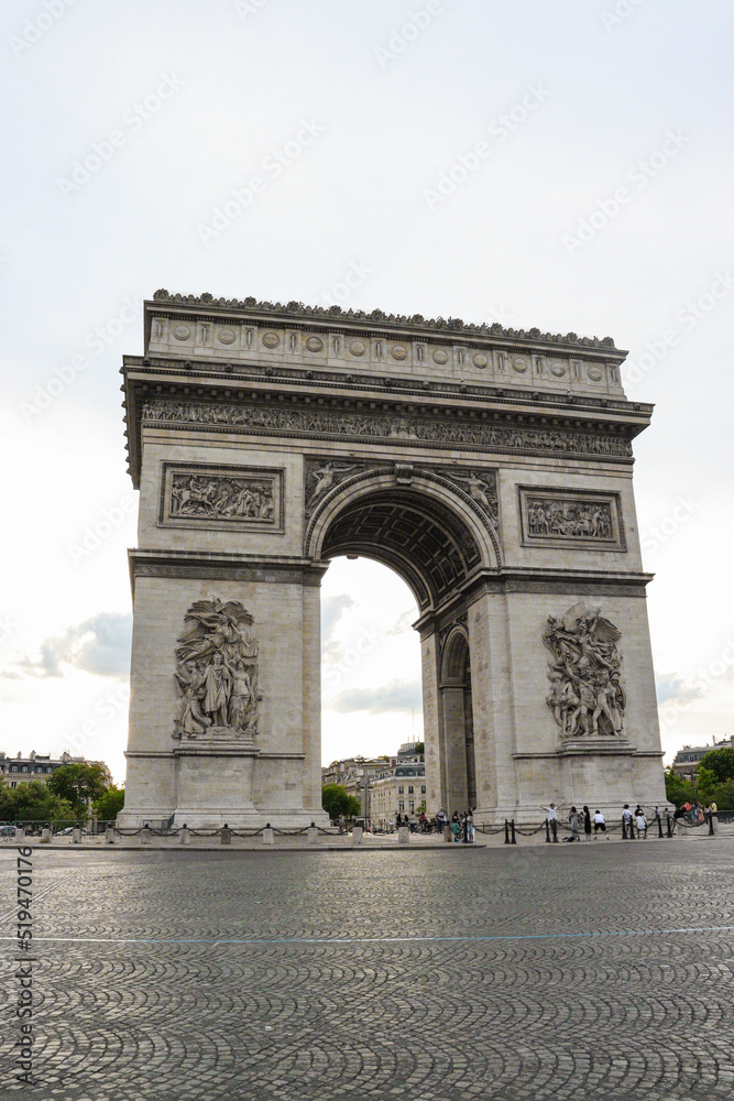 Arco do Triunfo em Paris na França
