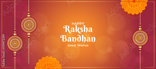 Happy Raksha Bandhan Indian festival background.