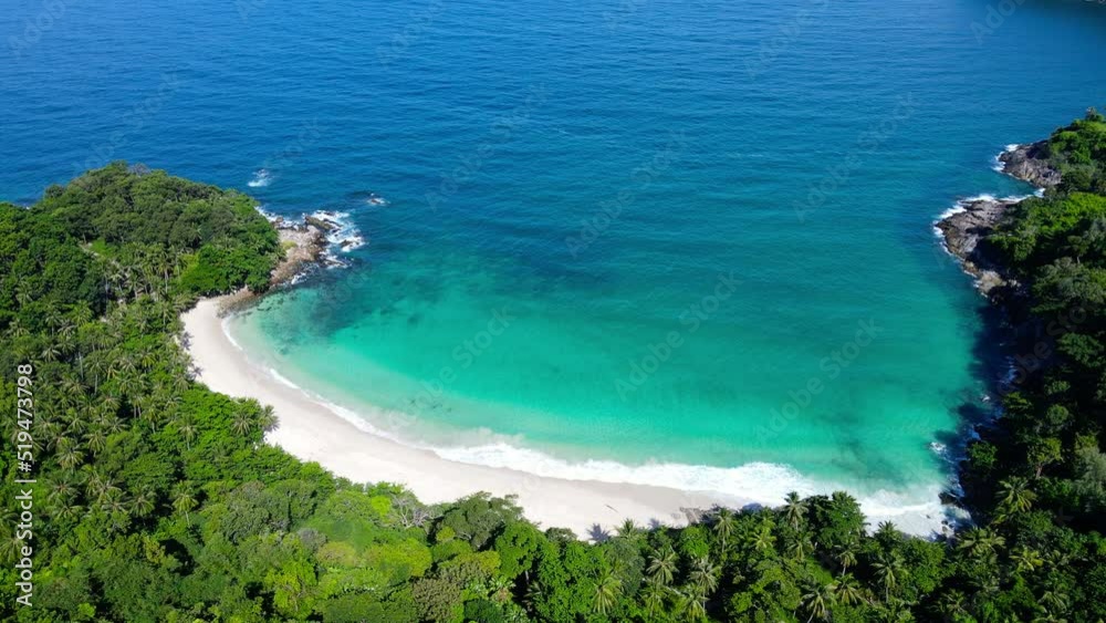 Nature landscape view of beautiful tropical beach and sea in sunny day. Beach sea space area Nature landscape view of beautiful tropical beach and sea in sunny day. Beach sea space area